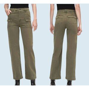 FRAME Utility Pocket Pant / Jeans Hi Rise Straight Green Size 25